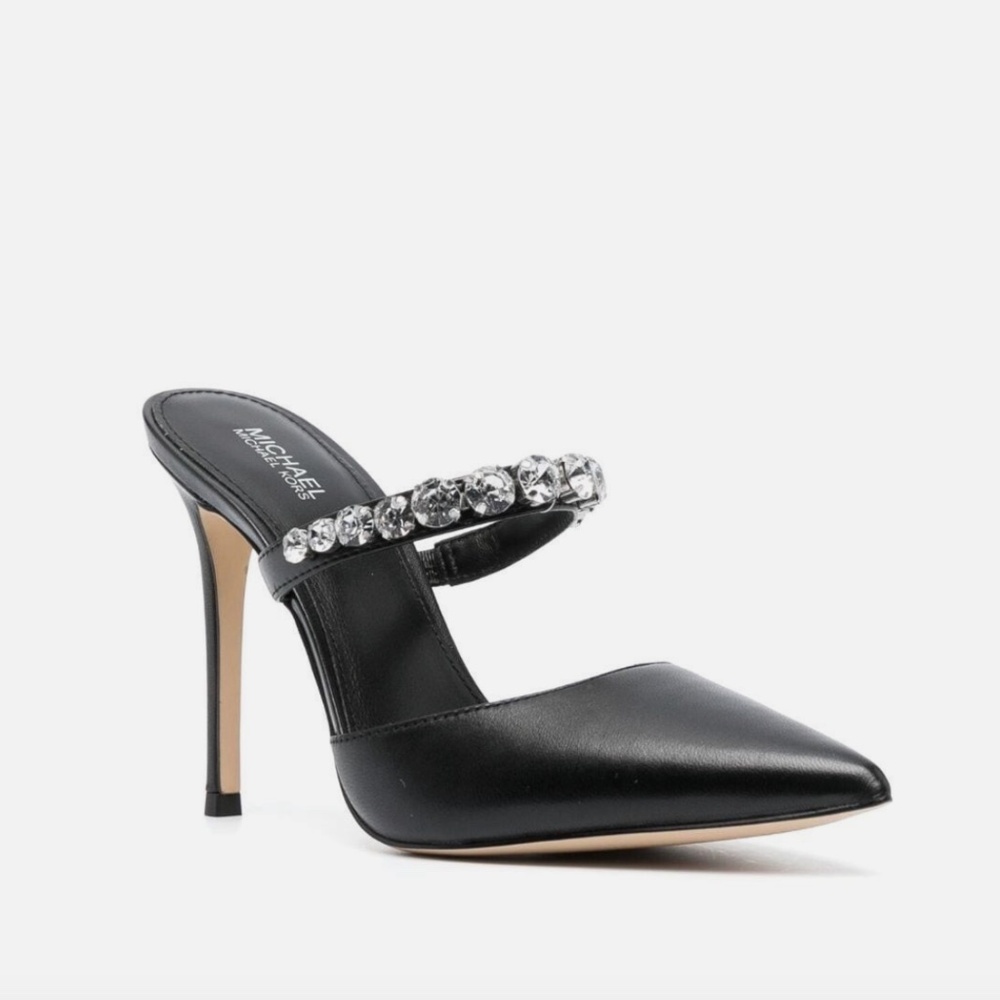 MICHAEL MICHAEL KORS Women's "Jessa" Embellished Leather Mule Size: 10M